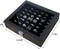 Ring Organizer Display Case – Black Jewelry Storage Tray for Multiple Rings with Glass Lid, Stackable (42 Slots)